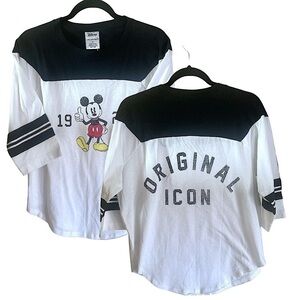 Disney Authentic “1928 Mickey”Original Icon Tee Shirt White Black Y2K Large NWT